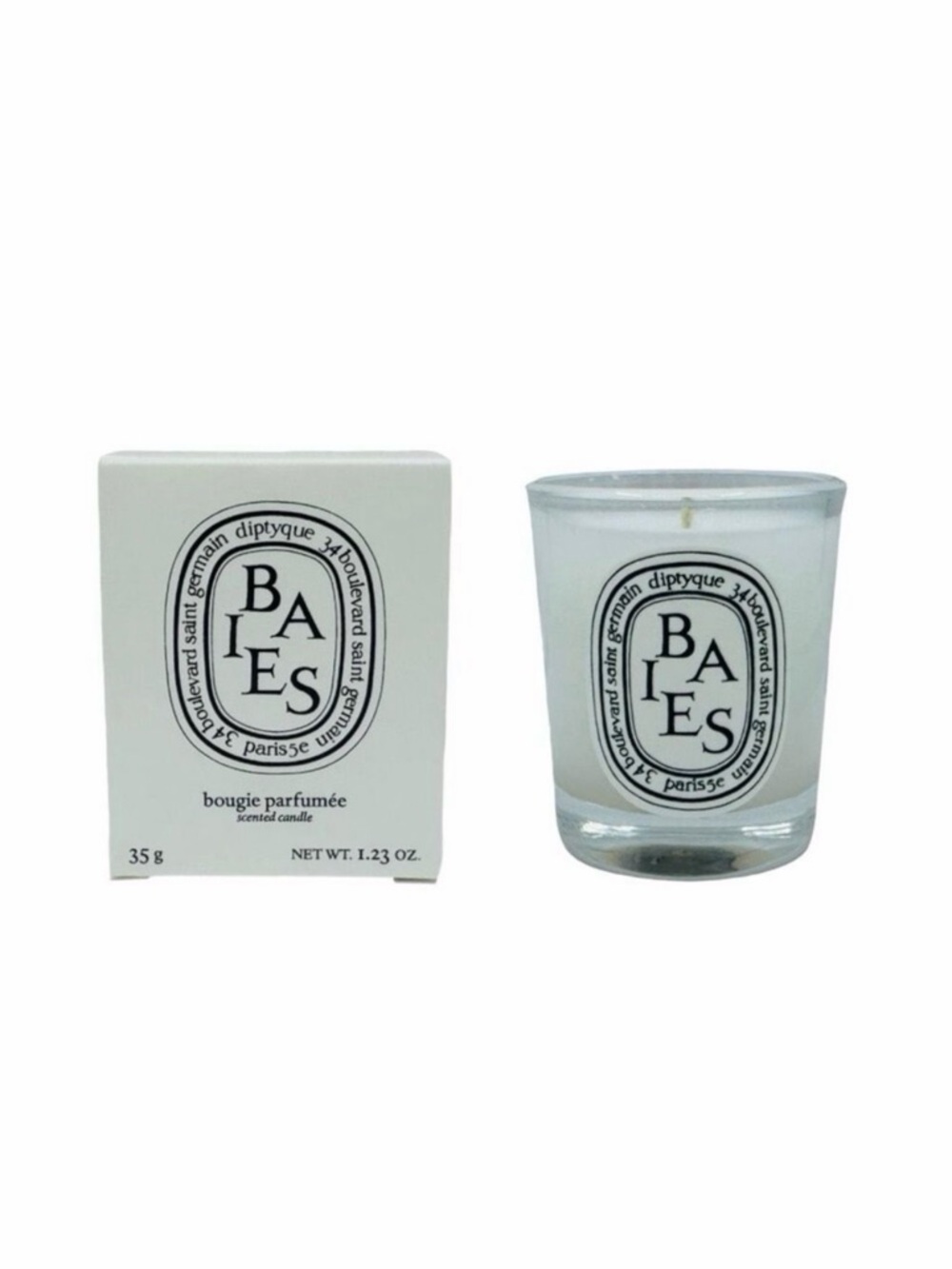 Diptyque Paris Baies Super Mini Candle - White - 1.23 oz / 35g
